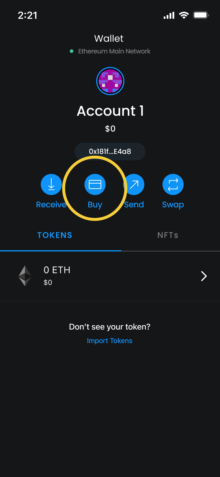 set up wallet